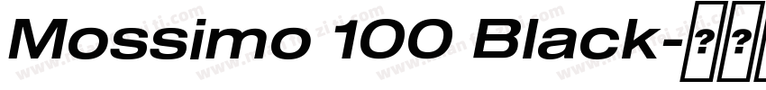 Mossimo 100 Black字体转换